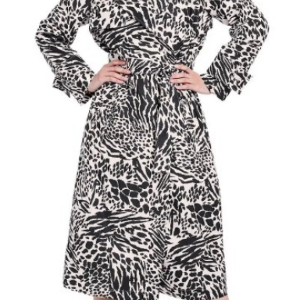 Sergio Hudson x Target Animal Print Strong Shoulder Trench Coat - Picture 10 of 10